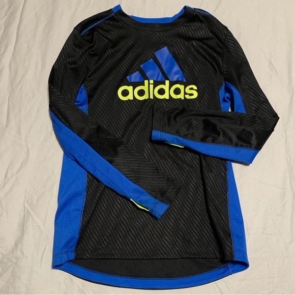 adidas Other - Adidas Helix Vibe Training Tee Boys Small Soccer Black Blue Yellow Mesh sides